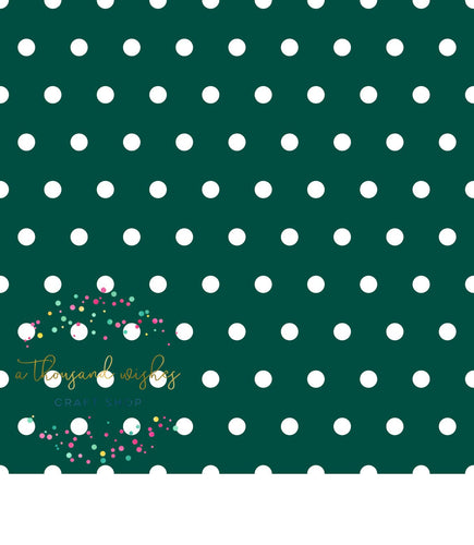 [CATE & RAINN] ST. PATTY DARK GREEN POLKA DOT - St. Patrick's Day Collection