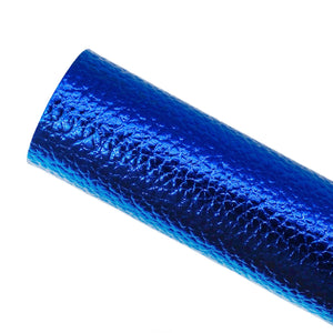 METALLIC BLUE - Litchi Leather
