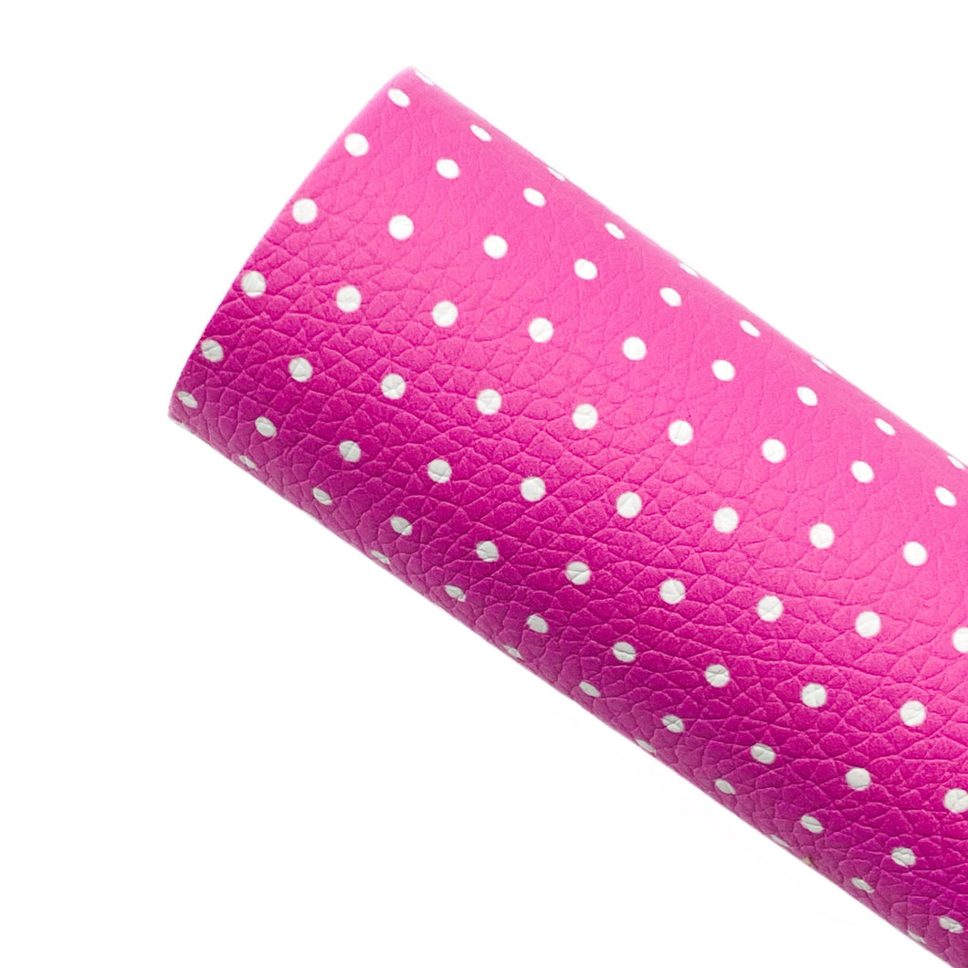 DARK PINK DOTS - Custom Printed Leather