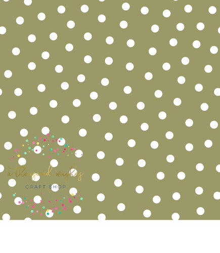 [CATE & RAINN] EASTER GREEN & WHITE DOTS - Bunnies Collection