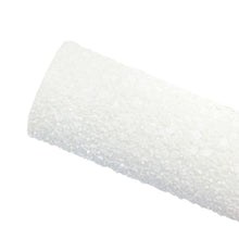 WHITE - Chunky glitter fabric
