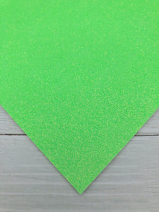 NEON GREEN - Glitter Felt