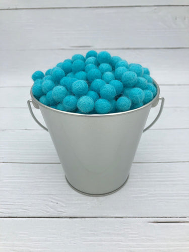 Turquoise - 1cm Felt Balls